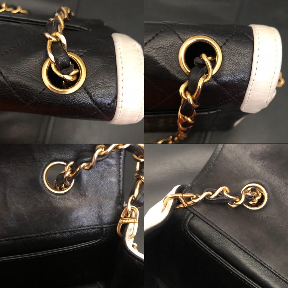 SOLD**Chanel Classic Vintage Two Tone Flap Bag - Picture 14 of 15